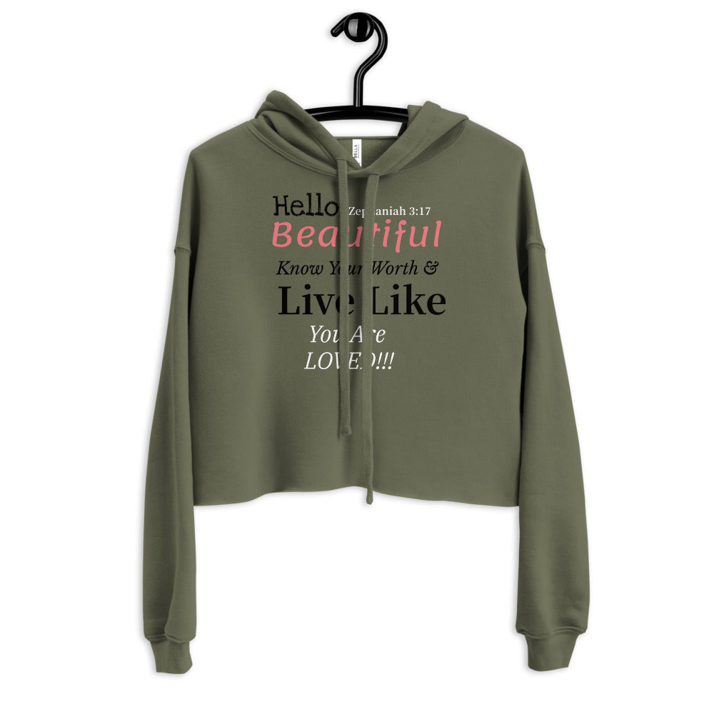 Hello, Beautiful! Crop Hoodie